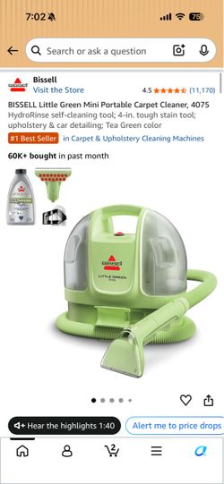 Bissell Little Green Mini Portable Carpet Cleaner