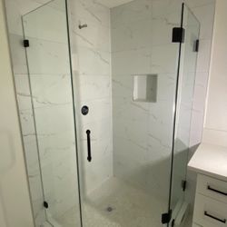 New Customize Showe Door Diamond Shape Black 