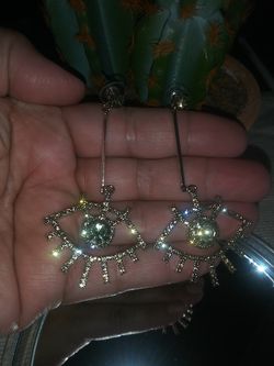 Beautiful evil eye earrings