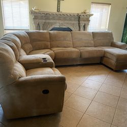 Recliner Sectional With Bed