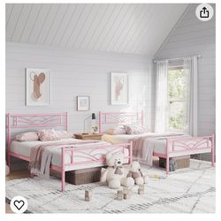 2 Pink Twin Bed frames