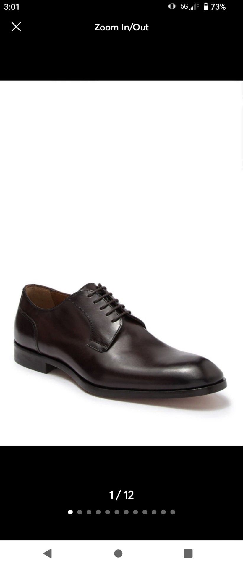 Antonio Maurizi Plain Toe Blucher Shoes Dark Brown US 9 / EU 42 MADE IN ITALY