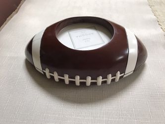 Football shaped picture frame