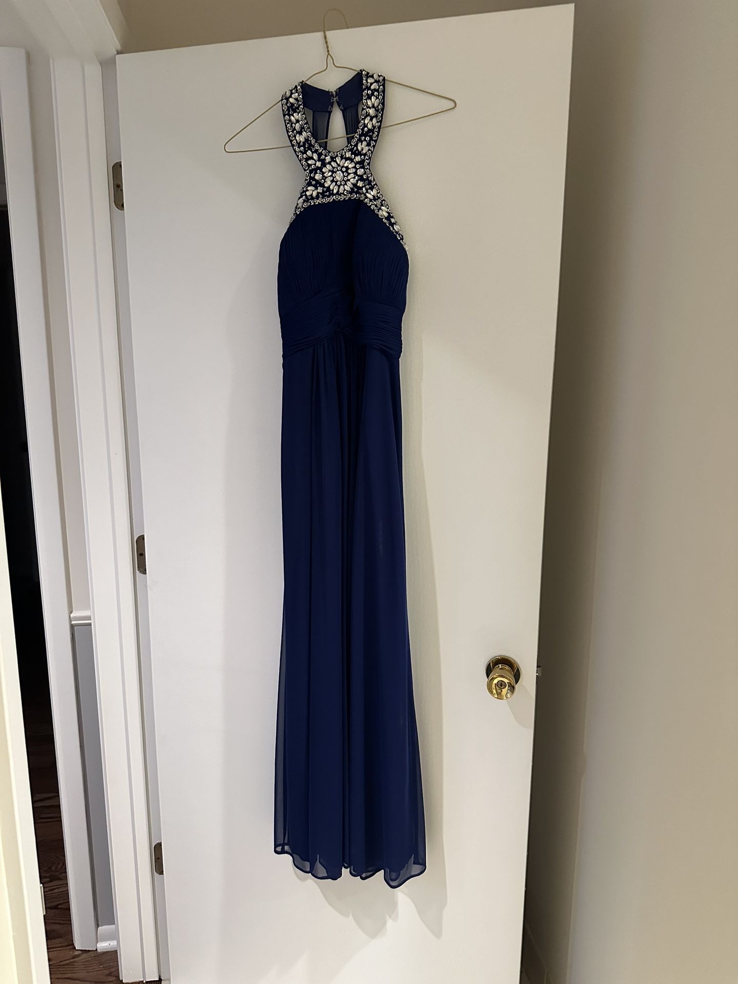 Long Prom Dress Size 4 Navy Blue
