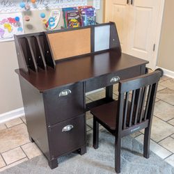 KidKraft Study Desk With Chair In Espresso