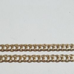 14K Yellow Gold Curb Cuban Necklace 20.5" In Length 5mm In Size Italy 