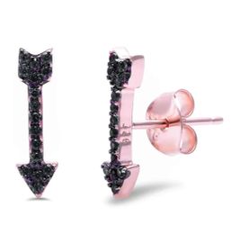 Rose Gold Plated Arrow Earrings