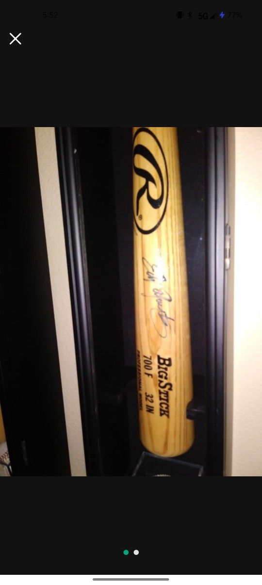 Edgar Martinez bat and ball autographed