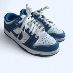 Nike Dunk Low Blue White Denim Sneakers