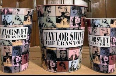 TAYLOR SWIFT * THE ERAS TOUR*  COLLECTIBLE MOVIE POPCORN TIN BUCKET