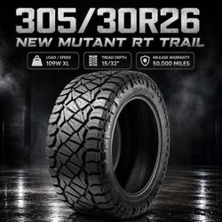 🔥 305/30R26 NEW MUTANT RT TRAIL Tires 🔥