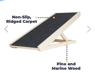 PawRamp Carpeted Adjustable Wood Dog Ramp