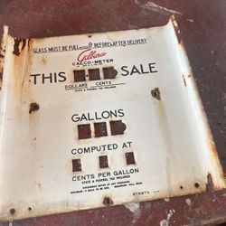 Vintage Gas Pump Plate