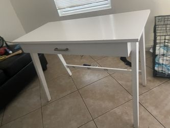 white desk