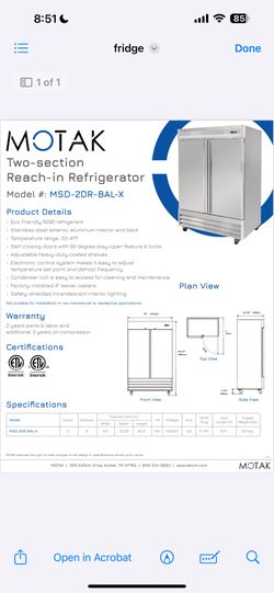 Commercial Fridge
