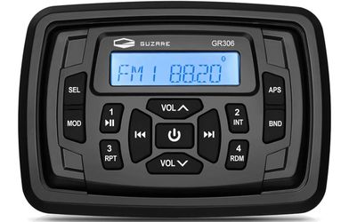 Marine Stereo Bluetooth Waterproof Boats Golf Cart Radio Digital Media Stereo Receiver AM FM Tuner Bluetooth Streaming on ATV UTV Motorcycle and Spa H