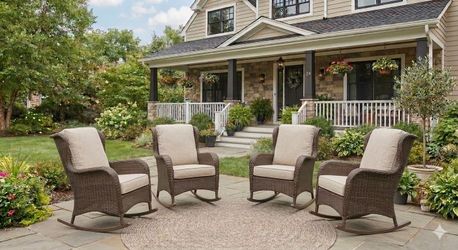 Patio rocking chairs patio chairs outdoor rocking chair set brand new patio furniture sillas mesadoras 🆕