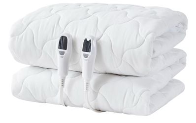 Heated Mattress Pad Queen, Dual Control Bed Warmer, 10 Heat Settings Fast preheat, auto shut off, overheat protection, water resistant surface, deep p