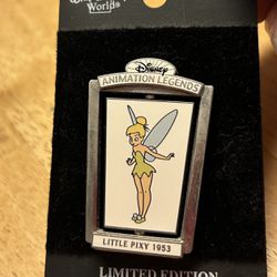 Vintage Disney Animation Legends Limited Edition “Little Pixy 1953” Tinkerbell 2 Sided Spinner Pin 