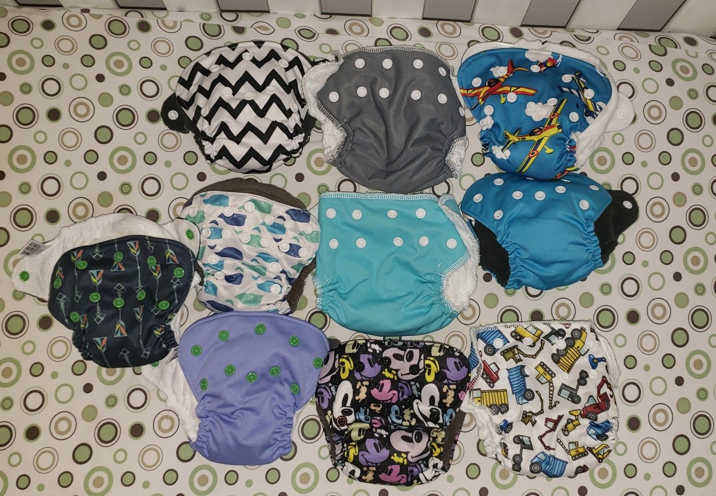 10 aio newborn cloth diapers