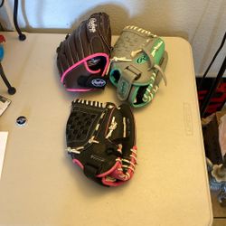 Rawlings & Worth Softball GLOVES 