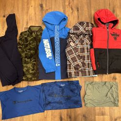 Adidas Chicago Bulls winter coat, waterproof jacket, Uniqlo fleece, quick dry shirts and fleece hoodies  Size 130/150, 14/16  8 Items for $28