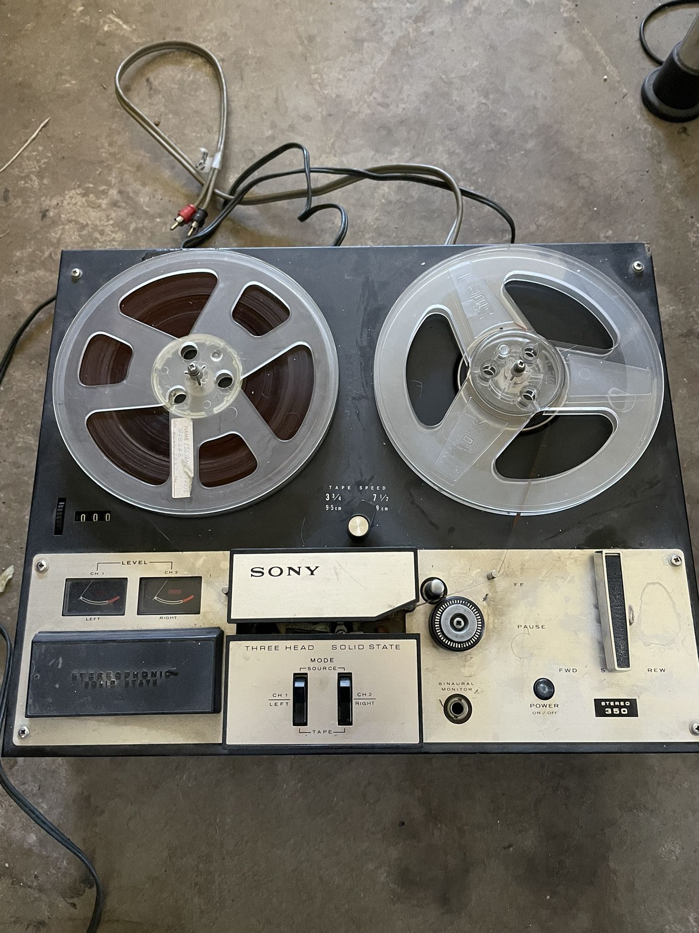 Sony Reel To Reel Tape Machine Recorder