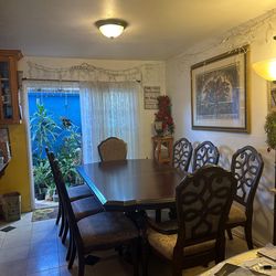 8 pc Wooden Dining Room Set