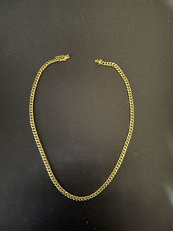 Gold Chain- Cuban Link- 18in