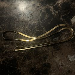 Solid Gold Chain Herringbone Chain 14k.