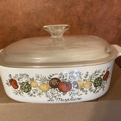 Vintage Corning Ware Spice of Life La Marjolaine 2 Quart w/ Pyrex Lid