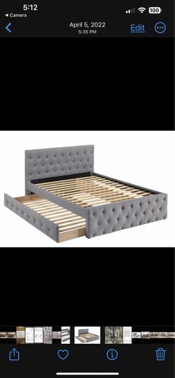 $280 full twin trundle bed not including mattress