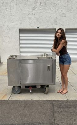 Nelson Mobile Stainless Steel Sink / Concession Vending Ice cream hot dog Italian ice