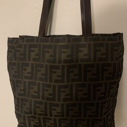 FENDI  ZUCCA CANVAS TOTE BAG Authentic 