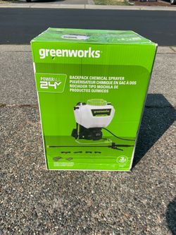 Greenworks 4-gallon backpack sprayer 24 volt battery