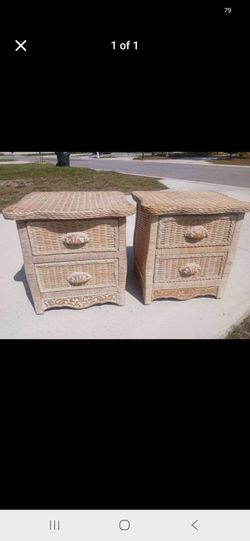 Pier One Imports Wicker Nightstands