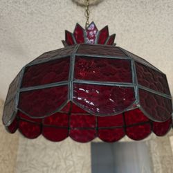 Two vintage Glass Light chandeliers