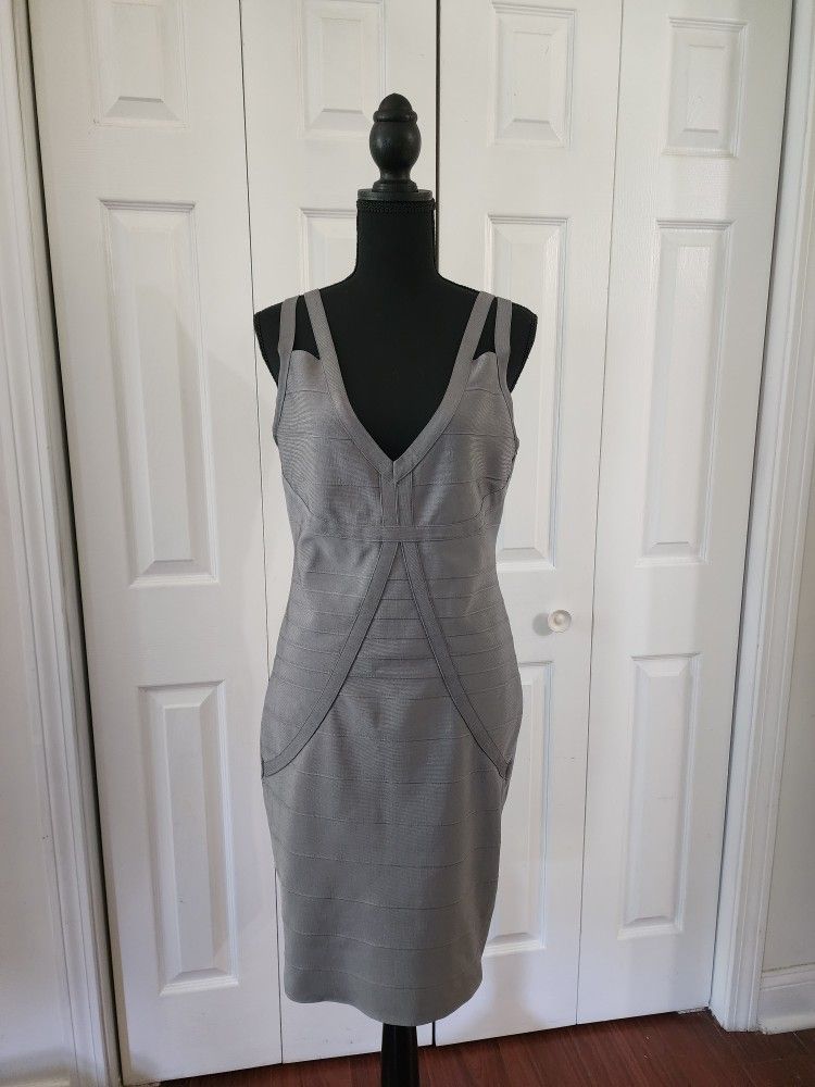 Fashion Nova Women's Gray Bandage Dress - Size Large