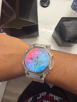 Casio G-Shock Clear Rainbow Gradient Watch