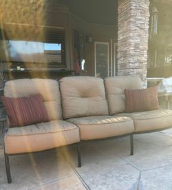 Title: Premium Mallin Seville Aluminum Patio Sofa
