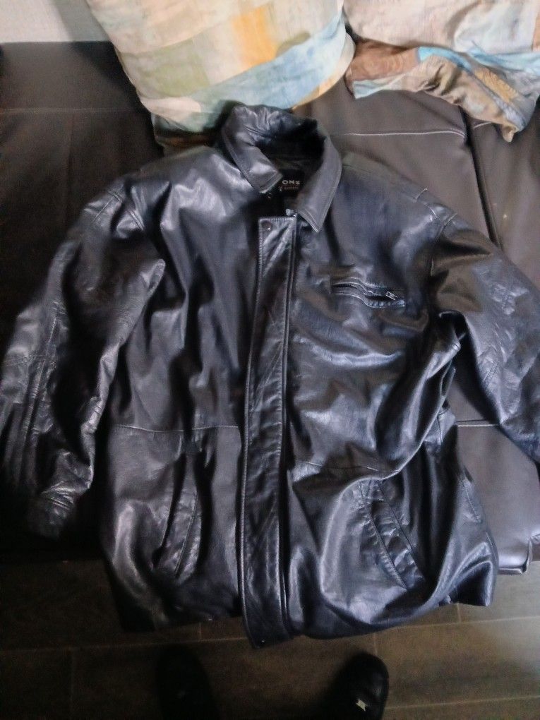 Real Leather Wilsons Jacket Xl
