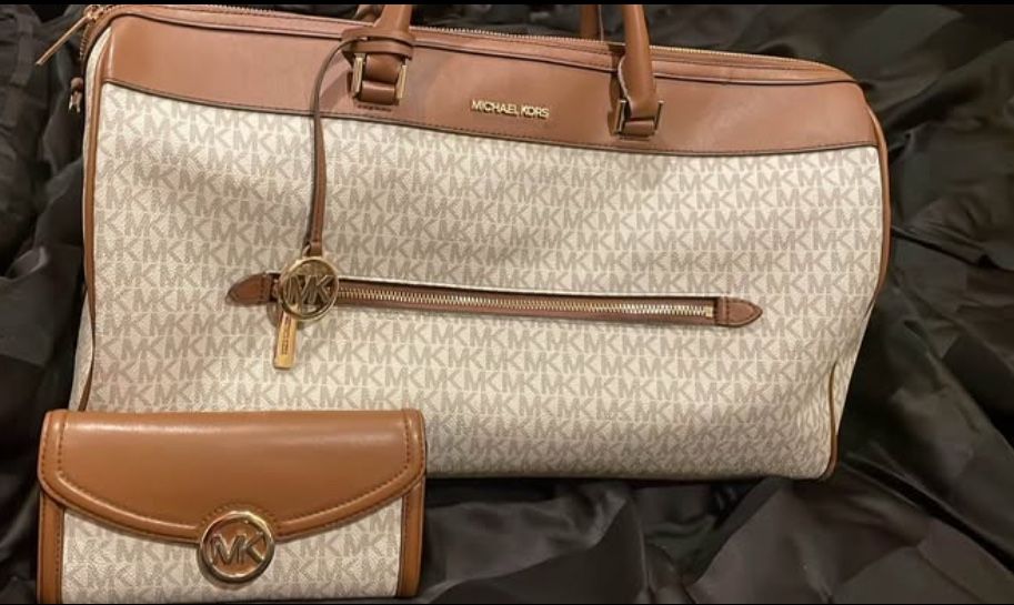MK Duffle Bag with Matching Wallet 