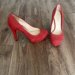 Guess Red Heels Size 6