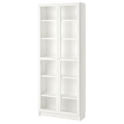IKEA Billy/ Oxberg Bookshelf With Glass Doors