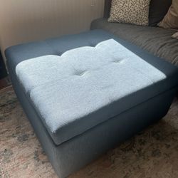 Blue Storage Ottoman Excellent Condition!