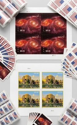 💌 USPS Priority Mail & Overnight Express Stamp Sheets 🔸2 Sheets of 4 Stamps Each – $240.80 Total Face Value