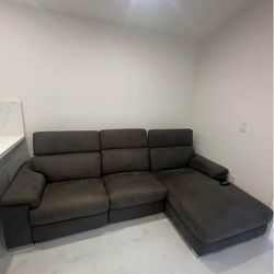 Gray reclinable sofa 