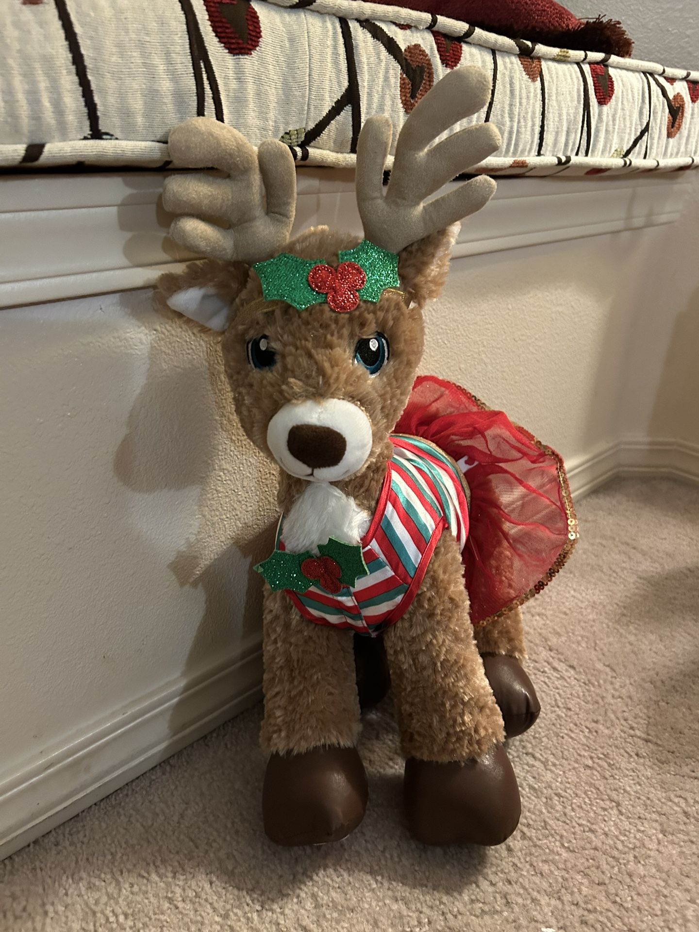Build-A-Bear Reindeer Stuffed Animal with Christmas Outfit. Elf on the Shelf Arrival.