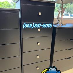 Daisy Black Five Drawer Dresser Chest Comoda Nueva Bonita 