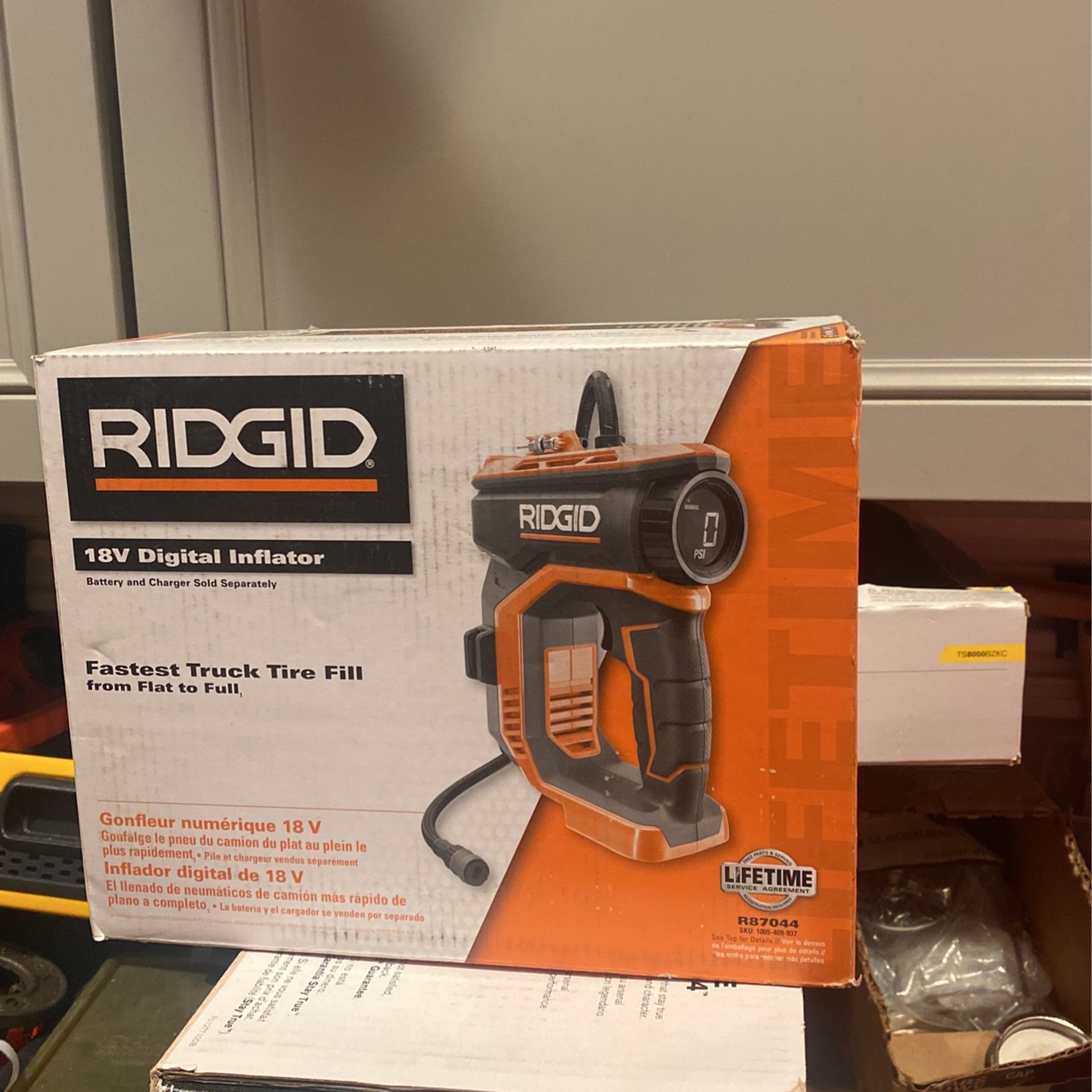 Digital Inflator Tool Ridgid Cordless Tire Inflator 18v Hybrid